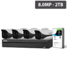 Secureview Compact 8 Channel 8.0MP HDCVI AI Surveillance Kit (4 x Fixed Cameras, 2TB HDD)
