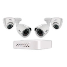 Uniden 4 Channel D1 CCTV System with 2 x Bullet Cameras 2 x Dome Cameras 500GB HDD 