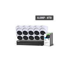 Watchguard Compact Series 10 Camera 8.0MP IP Surveillance Kit (Fixed, 8TB) NVRKIT-C1688F-10C