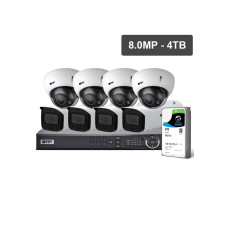 VIP Vision Pro Series 8 Camera 8.0MP IP Surveillance Kit (Motorised, 4TB) NVRKIT-P884M