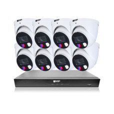 VIP Vision 8MP 8600 Series 8Ch AI IP NVR 4TB HDD Colour Night Vision 8x SMD+ Dome Cameras